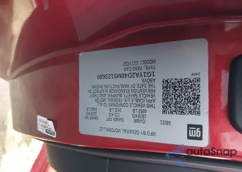 2021 Chevrolet Corvette Stingray Rwd 1Lt z USA, uszkodzony, nr VIN 1G1YA2D40M5123680